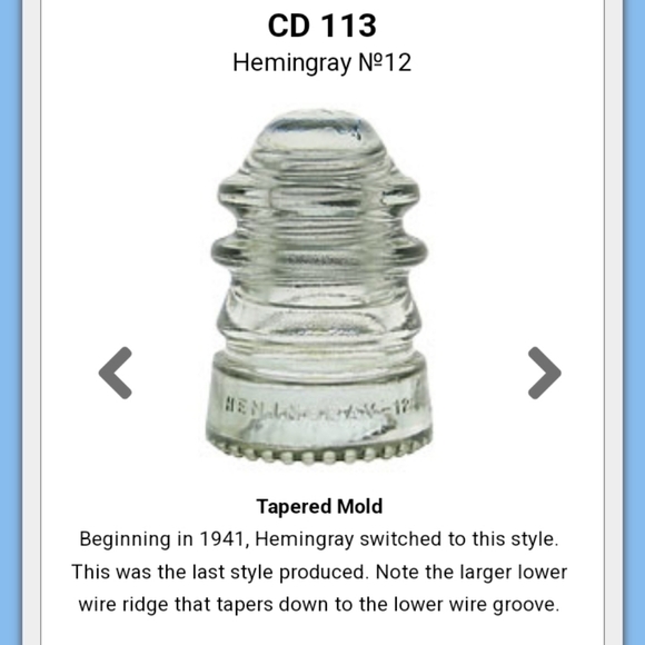 Hemingray -12 glass insulator clear with wood attached inside - Picture 6 of 9